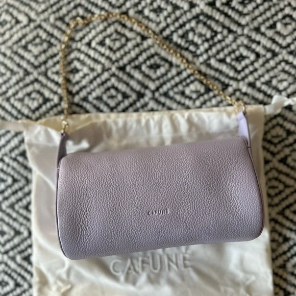 Cafune Mini Drop Duffel Lilac Leather Shoulder Bag - Picture 2 of 13